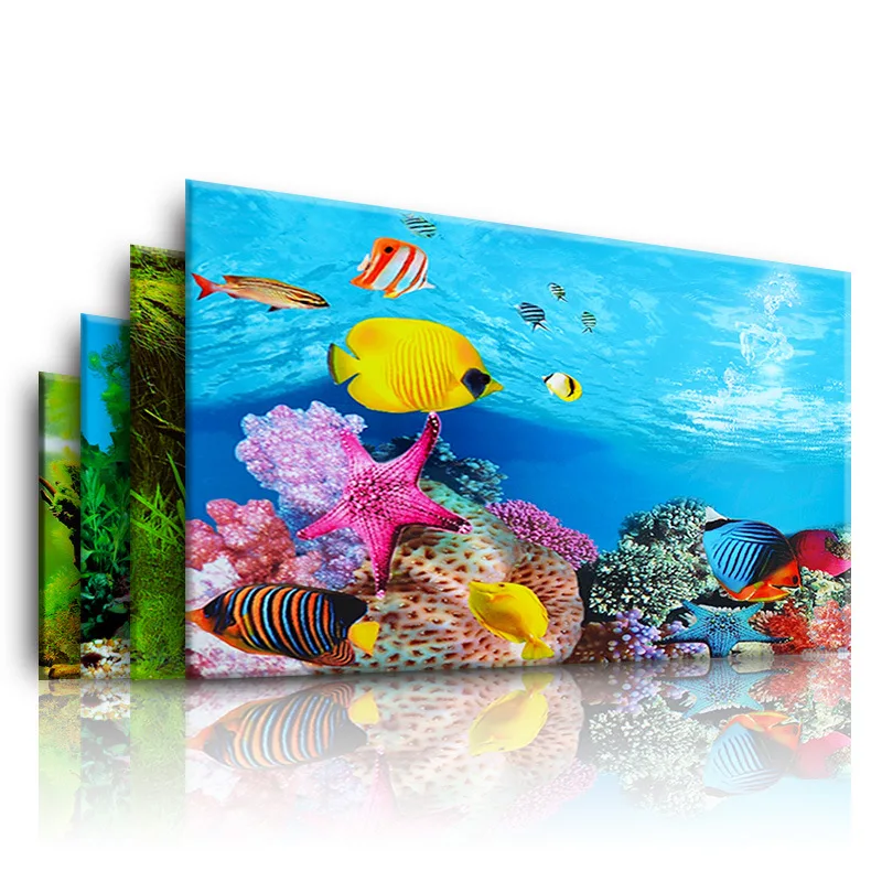 Aquarium Plant Design - Background for Aquarium 3d Sticker Poster