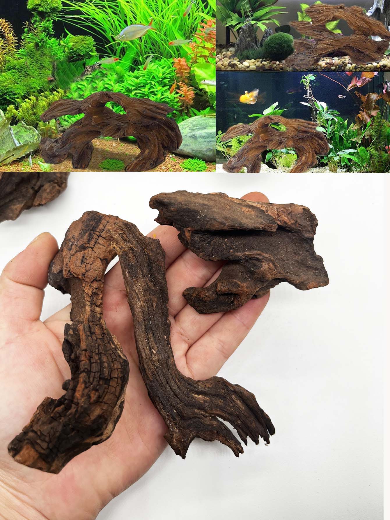 3PCS ﻿Natural-Look Driftwood S - огляд і ціна Aquarium Planted Wood