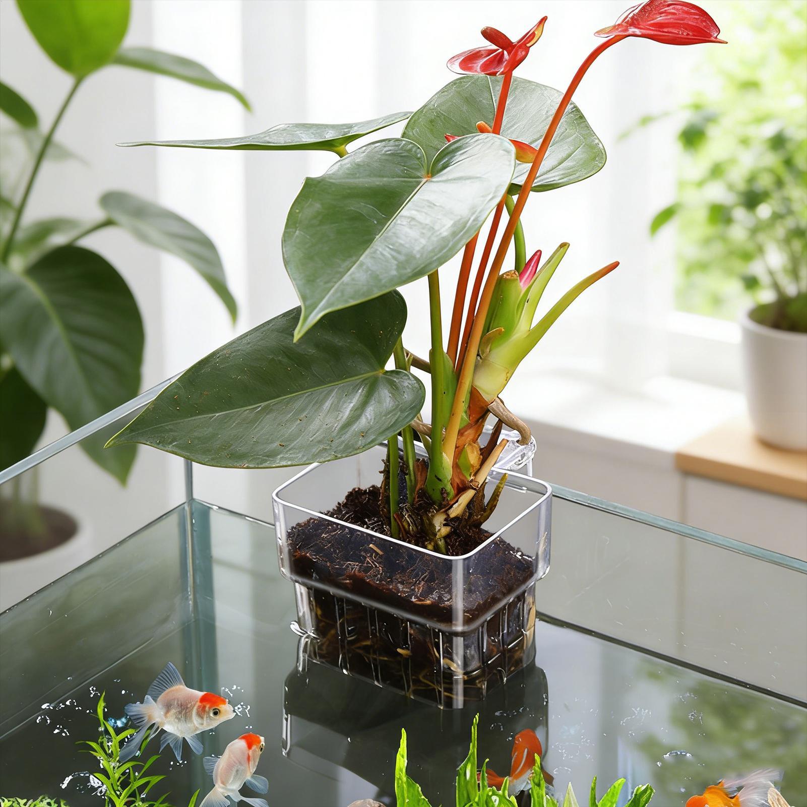 Transparent Hangable Aquarium  - огляд і ціна Aquarium Plant Design