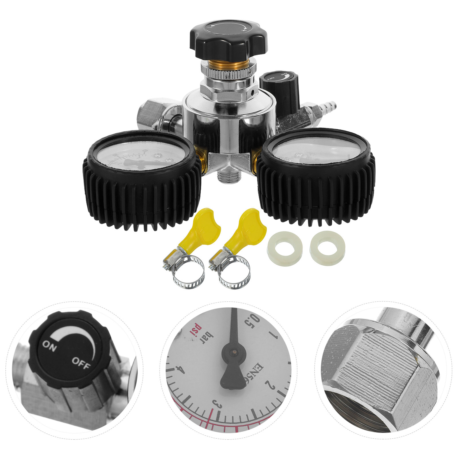 1Set Beer Brewing Device Cga32 - огляд і ціна Co2 Regulator Dual Stage
