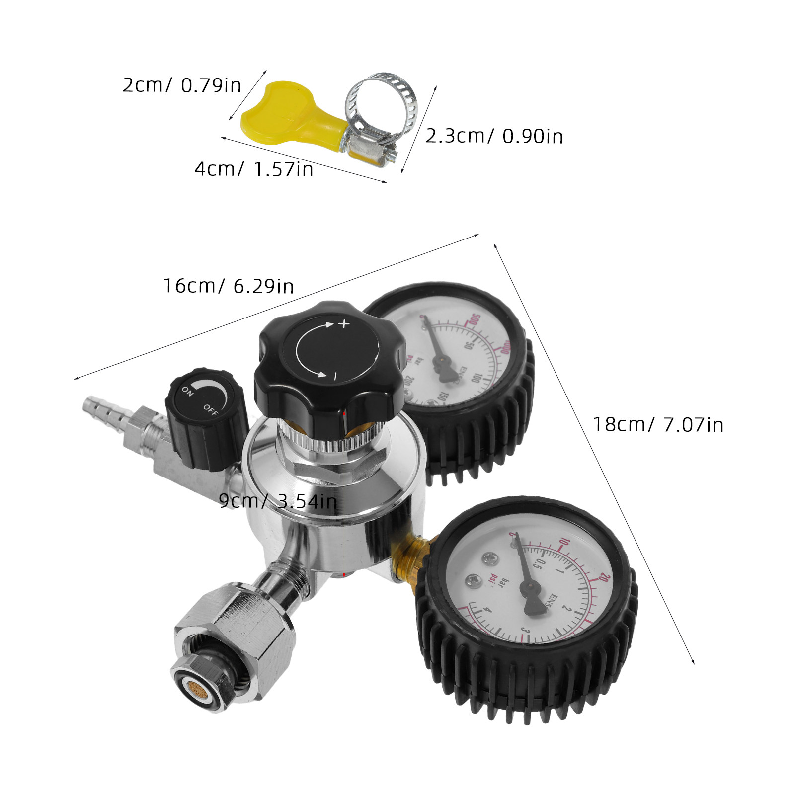 1Set Beer Brewing Device Cga32 - огляд і ціна Co2 Regulator Dual Stage