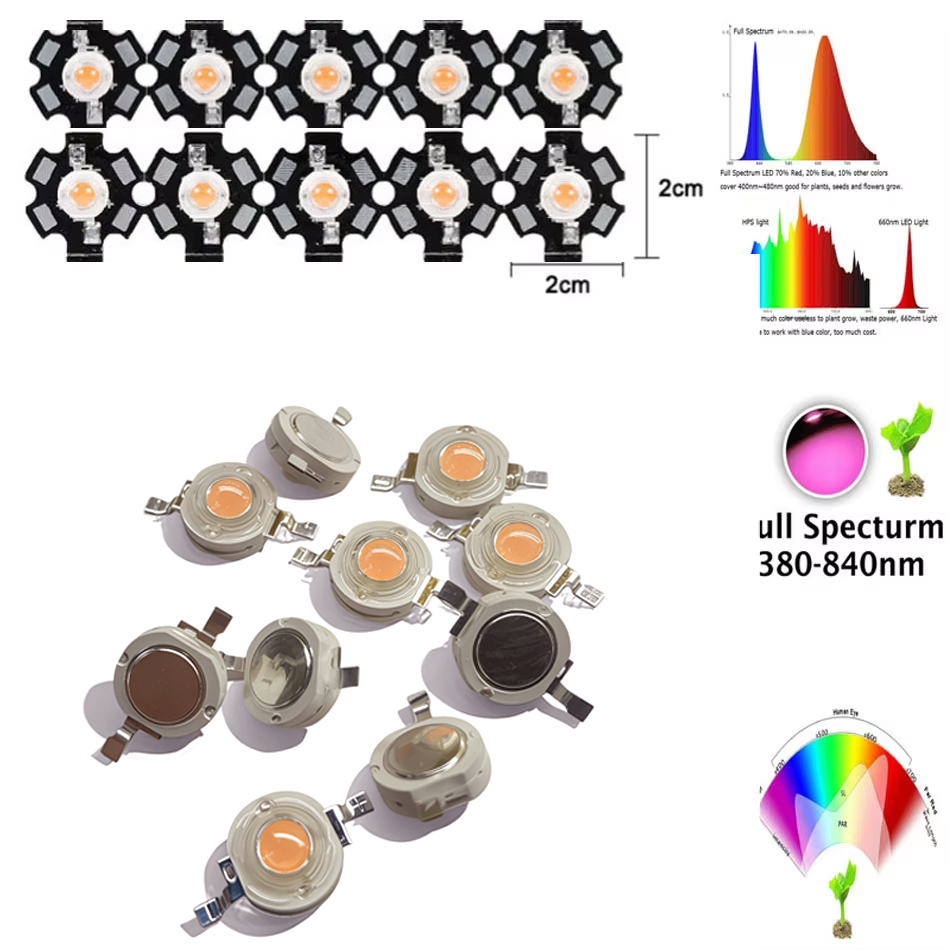 1W 3W 5W LED Lamp Beads Grow L - огляд і ціна Aquarium Plant Seeds