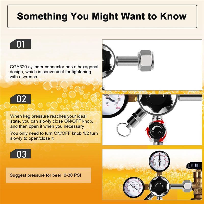 A02M-CGA-320 Keg Regulator,Dua - огляд і ціна Co2 Regulator Dual Stage