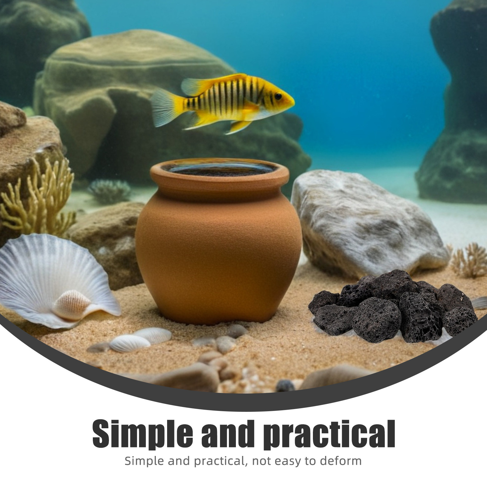 1Pack Natural Volcanic Stones  - огляд і ціна Aquarium Plant In Pot